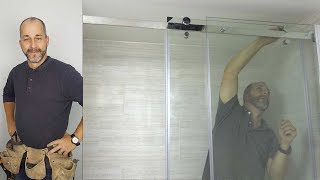 How To Install A Modern Glass Shower Door Kit [upl. by Anoirtac]