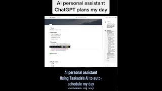 Using Taskades AIAssistant to autoschedule my tasks AIPersonalAssistant AI GPT ChatGPT [upl. by Craven537]