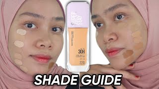 SHADE GUIDE  MAYBELLINE SUPERSTAY LUMI MATTE [upl. by Nalod]