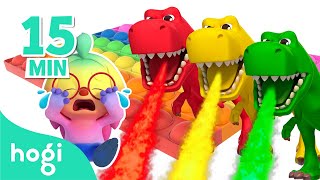 👍🏻Best 5 Learn Colors with Hogi｜Pop It Dinosaurs Cooking Race Eggs Slide｜Pinkfong Hogi [upl. by Meeker]