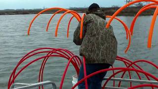 Placing Fish Cribs at the 2009 Wolf Lake Conservation Project Part 1 [upl. by Snapp]