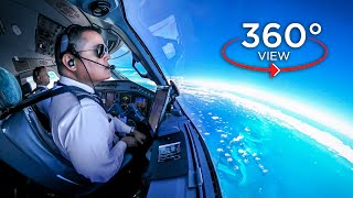 360° Airline Pilots View  Miami  Bahamas  American Eagle E175 [upl. by Reinhard]