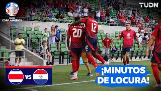 ¡MINUTOS DE LOCURA Costa Rica METE DOS GOLES en minutos  Costa Rica 20 Paraguay  Copa América 24 [upl. by Claiborn]