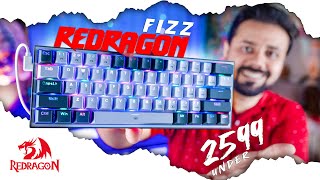 Redragon K617 Fizz  Best Mechanical gaming Keyboard under 2500 in 2023  Unboxing amp Review [upl. by Eynobe]