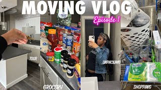 MOVING VLOG  Ep 1  Empty Apartment Tour  Shopping  Unpacking  Cleaning [upl. by Barnabas773]