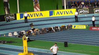 dwain chambers harry aikines uk indoor championships 2010 60m final [upl. by Aerdnwahs251]