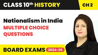 Nationalism in India  Multiple Choice Questions  Class 10 History Chapter 2  CBSE 202425 [upl. by Iret114]