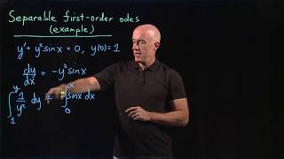 Separable differential equation example  Lecture 4  Differential Equations for Engineers [upl. by Llerred]