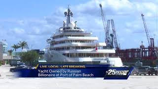 Yacht owned by Russian Billionaire at Port of Palm Beach [upl. by Attennot925]