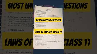 most important question of Chapter laws of motion Class 11 shortvideo shorts [upl. by Neerhtak165]