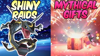 Shiny Rayquaza Tera Raids amp Triple Mythical Mystery Gift Campaign in Pokemon Scarlet Violet [upl. by Ydorb703]