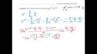 Using Taylor Series to Find Limits [upl. by Amalee]