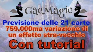 Previsione basata sul classico delle 21 carte con tutorial e quasi selfworking [upl. by Yekciv]