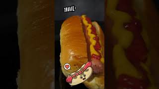 Delicious Hot Dog with Mustard and Ketchup hotdog hotdogsandwich foodshorts [upl. by Mathian]