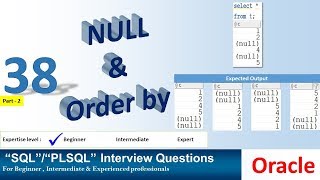 Oracle PL SQL interview question NULL and Order by Clause [upl. by Atinhoj]