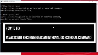 How to fix javac is not recognized as an internal or external command Windows 10 [upl. by Ettelra]