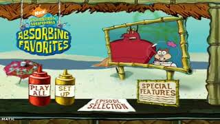 Spongebob Squarepants Absorbing Favorites 2003 Dvd Menu Dvd Tv Vizio [upl. by Guenzi981]