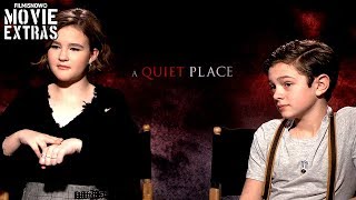 A QUIET PLACE 2018 Millicent Simmonds amp Noah Jupe talk about their experience making the movie [upl. by Alrak]