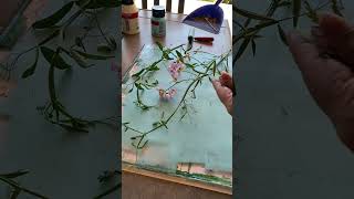 Printmaking with Flowers gelliprint printmaking [upl. by Mateo]