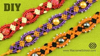 Macrame Carnival Bracelet Tutorial [upl. by Ddot717]