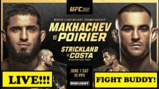 UFC 302 MAKHACHEV x POIRIER  STRICKLAND x COSTA  LIVE Fight Commentary [upl. by Wyon]