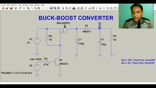 LTSpice Inverting BuckBoost Converter Design  Simulation [upl. by Ggerg]