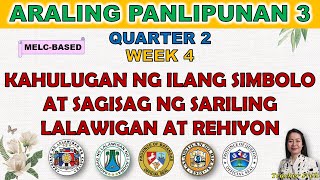 ARALING PANLIPUNAN 3  QUARTER 2 WEEK 4  KAHULUGAN NG ILANG SIMBOLO AT SAGISAG [upl. by Sumetra]