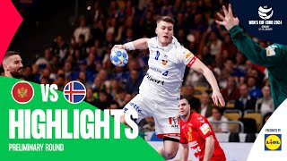 Bjoggi saves the day  Montenegro vs Iceland  Highlights  Mens EHF EURO 2024 [upl. by Leslie]