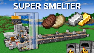 Minecraft Best Super Smelter  64 Items in 30 Seconds [upl. by Cirone]