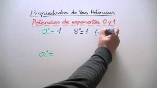 Potencias de exponente 0 y 1 Propiedades de las Potencias [upl. by Aleel]