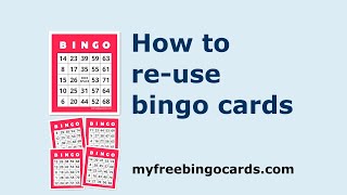 How to reuse bingo cards [upl. by Eryt]