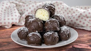 Tartufi cocco e cioccolato avete bisogno di soli 3 ingredienti [upl. by Trebliw]