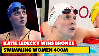 USAs Katie Ledecky Wins Bronze  Swimming Womens 400m Freestyle  Olympic 2024 [upl. by Ahsitahs21]