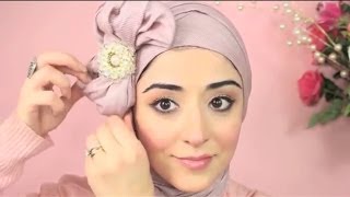 Hijab Tutorial Pretty Bow Turban  From My Ariana Grande Makeup Tutorial [upl. by Nnylg]