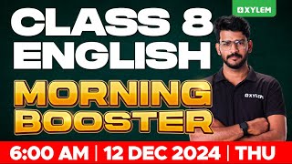 Class 8 Chistmas Exam  English  Morning Booster  Xylem Class 8 [upl. by Otanod]