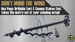 Hex Pegs Drillable Tent amp Canopy Stakes [upl. by Myron]