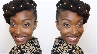 Loc Hairstyle Tutorial  Chescalocs Flat Twisted Wedding Updo [upl. by Charil933]