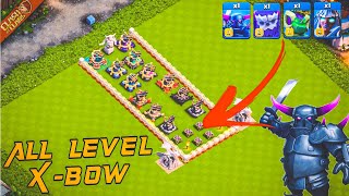 ALL LEVEL XBOW VS YETIPEKKAWITCH GOLEMELECTRO TITAN😱CLASH OF CLANS [upl. by Yhtomiht]