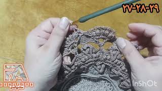 fabaft mandala lili2729 crochet pattern 🧶🧶 آموزش ماندالا لی لی [upl. by Ecnarretal]