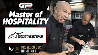 Master of Hospitality Prosecco DOC Lesuberanza di Randy Mamola in Alpinestars [upl. by Llireva128]