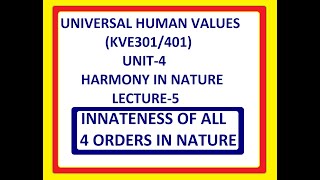 INNATENESS OF ALL FOUR ORDERS IN NATURE [upl. by Ileana895]