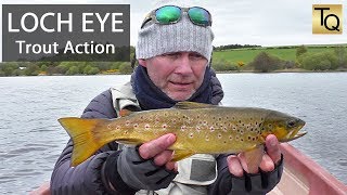 Fly Fishing for Trout in Scotland  Loch Eye Olive Hatch [upl. by Gebelein]