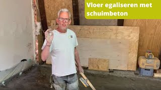 Vloer egaliseren met schuimbeton [upl. by Calise]