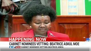 EAC Affairs and Regional Development CS nominee Beatrice Askuls vetting  FULL INTERVIEW [upl. by Anayi]