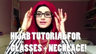 Hijab tutorial for glasses and necklace [upl. by Speroni]