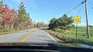 Halifax Airport to Fundy Tidal Interpretive Centre  Nova Scotia Canada  Fall Colours  2x [upl. by Ylrrad]