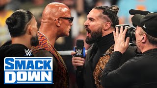 Rhodes and Rollins hijack Rock and Reigns’ address SmackDown highlights March 8 2024 [upl. by Zurn]