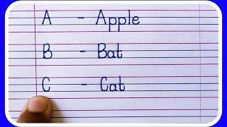 A for apple b for ballA for apple with spellingWrite abcd to z Alphabets with Sounds [upl. by Theron]