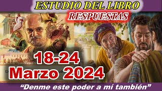 Respuestas ESTUDIO DEL LIBRO de congregacion 1824 Marzo 2024 [upl. by Helli439]