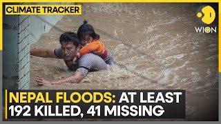 Nepal Floods Over 192 People Killed In RainTriggered Floods Landslides  WION Climate Tracker [upl. by Linzy]